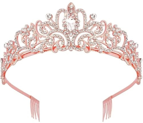 Tiara Kristallkrone für Bridal, Prinzessin Diadem Hochzeit Tiara Crown für Hochzeit Abschlussbälle Proms Festzüge Parties Geburtstag
