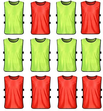 Leibchen Kinder Leibchen Fussball Herren Leibchen Fussball Kinder FußBall Leibchen für Erwachsene Trainingsleibchen Kinder 12PCS Leibchen für Fußball, Basketball, Baseball Training Fußball