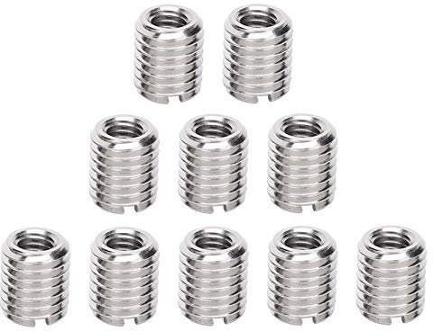 10 Pcs Insert Nut Reducing Repairing M6 x 1.0 Female and M10 x 1.5 Male Thread Extension Tool M6 To M10 Thread Adapter Thread Conversion Socket Fastener Accessory