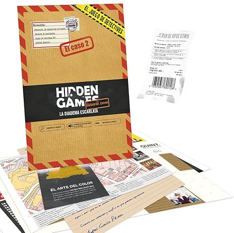 Hidden Games - Escena del Crimen - La Diadema Escarlata - Español - Juego de Crimen Realista, Detectives emocionante, Tipo Escape Room