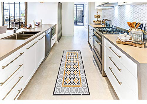 Oedim Alfombra Vinílica Mosaico | Diseño 4 | 80x200cm | Cocina Vinilo | Salón Antideslizante | Suelo Vinílico
