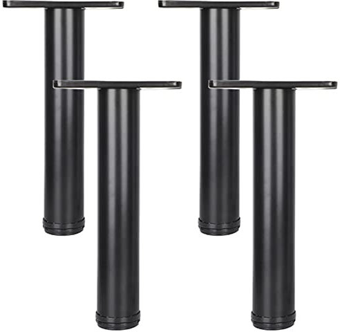 Tischbeine Höhenverstellbar,4 Stück Mobelbeine Schwarz,Höhe:20-110cm (Höhe +3cm)Tischfüße Couchtisch/TV Tisch/Beistelltische/Kommode/Nachttisch Beine Aluminiumlegierung Stützbeinen (110cm,Schwarz)