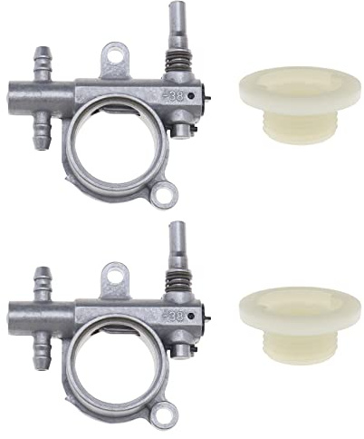VGOL 2pcs Pompe à Huile de Tronçonneuse avec Engrenage à Vis Sans Fin Compatible avec Scie à Chaîne 25CC/38CC 2500/3800 Pièces de Rechange pour Outils Électriques Extérieurs