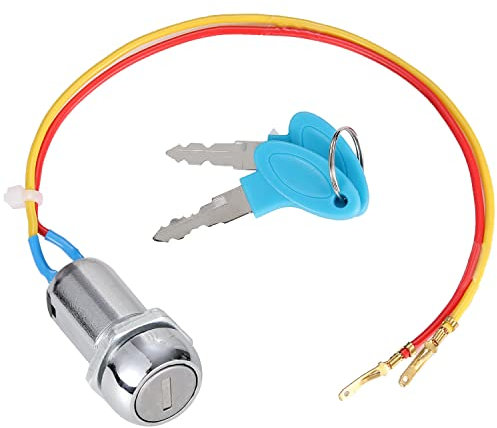 Greluma Interruttore di accensione a 2 fili, interruttore di avviamento a chiave con 2 chiavi on-off per scooter elettrico ATV ciclomotore Go Kart