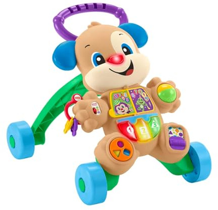 Mattel 446HHX15 Rollator Hund erste Schritte HHX15 Fisher Price babyspielzeug, bunt