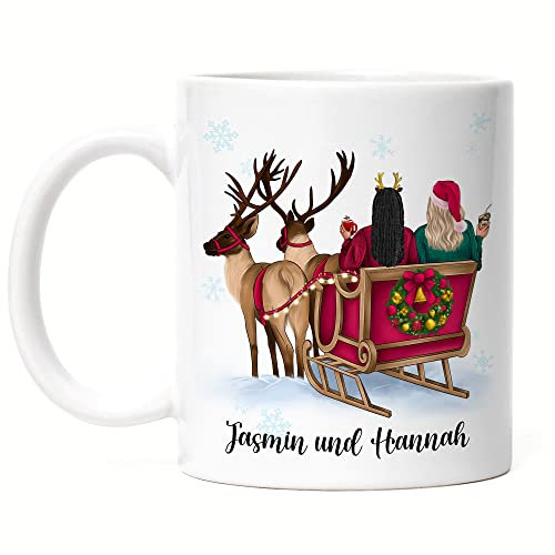Kiddle-Design Weihnachtstasse Personalisiert Bff Tasse Idee Geschenk Beste Freundin Persönliche Freundschaftstassen Freundin Weihnachten Nikolaus Soulmate