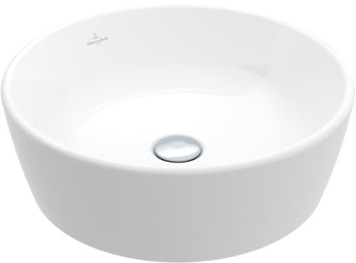 Villeroy & Boch Architectura Aufsatzwaschbecken Rund Ohne Überlauf 45x45x15,5 cm Alpin Weiß