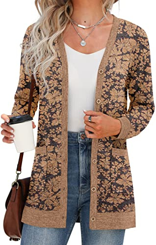 GRECERELLE Damblazer, med öppen framsida, cardigan med 3/4-ärmar, figurnära jacka, för vardag och kontor, kort blazer, M