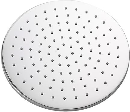 Tecmolog Alcachofa Ducha Fija Redonda 25 cm de Latón Ducha Lluvia Grande para Brazo de Ducha, Cromo, BD127A