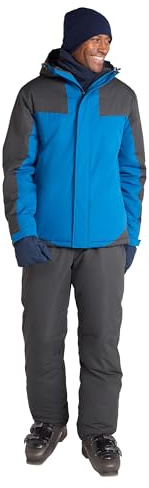 Mountain Warehouse Mens Ski Jacket and Pant Set - Breathable, Thermal Tested -30°C Snowskirt, Microfibre insulation - Best for Autumn Winter, Sports, Walking & Outdoors Blue (01) 3XL