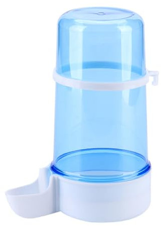 eexuujkl Vogel Wassertrinker Futterspender, ungiftiger Kunststoff für einfaches und sicheres Trinken, Haustier Vogelbedarf, Spenderflasche, Trinkbecher, Klares Blau
