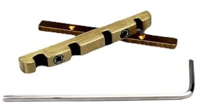 Guyker 4 Saiten Bassgitarrenmutter, verstellbare Höhe, Klingelmutter, Länge 38 mm, geteilte Regulierung, Ersatzteile für Jazz Bass, Nut-4BX