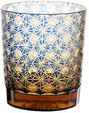YOtat Bicchieri da Whisky Set di 2 Bicchieri da Whisky Scolpiti in Vetro Scozzese Vecchio Stile Bicchiere da Whisky in Cristallo Giapponese Lavorato A Mano (Tipo 2 4 Tazze)