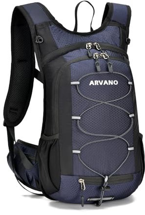 Arvano Lightweight Cycling Backpack Running Backpack With Insulated Compartment, Small Backpack for Hiking, Mountain Biking, Skiing, Rucksack Gift for Men Women (Arctic Blue)