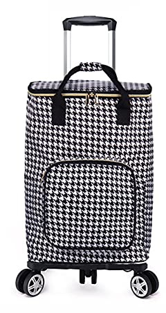 DAQERHSH Shopping Cart Portable Luggage Cart Folding Shopping Cart Converts into Dolly Waterproof Bag on Rolling Wheels Folding Hand Truck (Color : L 2)