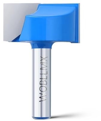 WOBLLMX 8mm Schaft Bodenreinigung Fräser,Ø32mm,Arbeitslänge 15.5mm,Hartmetall Klinge Fräser langlebig und scharf für Holzbearbeitungswerkzeug Bit