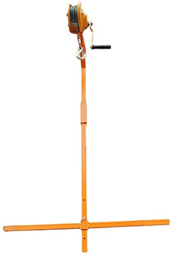 ZDHFFFUK Outil de Levage d'installation de climatiseur, Support de Levage + treuil Manuel, Grue de Levage de démontage d'unité extérieure (Couleur : treuil Auto-verrouillant 3ph 10 m)