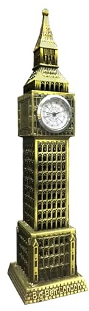 Bells Box Big Ben Modell mit Uhr – Ds. Markanter Stil Metallic Big Ben Tower Dekoration Statue – London Souvenir Geschenk