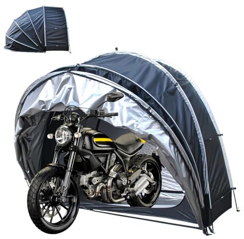 YSMSMZJK Bike Tent Hanging 2 in 1 Bicycle Covers Outdoor Storage Waterproof for 2/3/4/5 Bikes or 1 Motorcycle Bike Cover for Outside Storage Sheds,Black