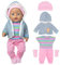 Kisvic Puppenkleidung für Baby Puppen, Baby Kleidung 36cm-43cm mit Mantel Bluse Hosen Hut und Socken, Geschenke für Mädchen