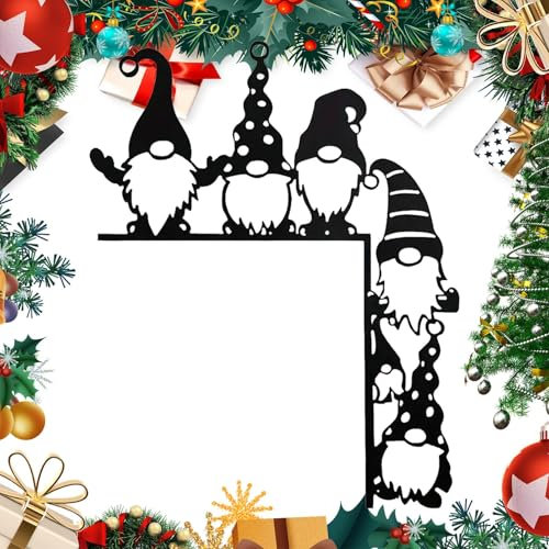 Mimoqk Weihnachts-Türrahmen-Dekorationen, Weihnachts-Türdekorationen, Türdekoration, Weihnachts-Türschild, niedlicher Türrahmen, Feiertags-Türornament, für Weihnachtsveranda, Garten und Zuhause