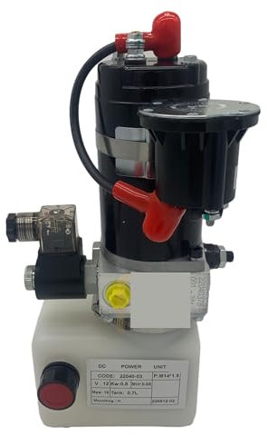 DUOCAI Groupe hydraulique Petit Bloc d'alimentation d'unité d'énergie hydraulique de DC12V 0.7Liter for Le transpalette électrique