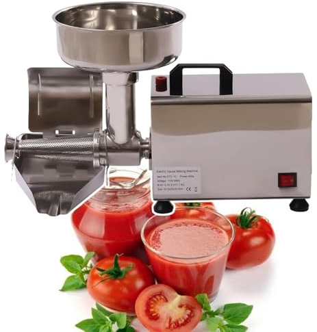 HCAUYNN 50 Kg/H Elektrischer Tomatenfilter 450 W TomatenmüHle Edelstahl Motor Aus Reinem Kupfer Lebensmittelfilter Und Saucenmaschine,110V