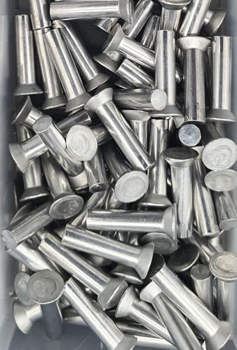 Nieten Senkkopf DIN 661 Vollnieten Alu Senkniete Senkkopfniete DIN661 Aluminium (2mm x 10mm - 50 Stück)