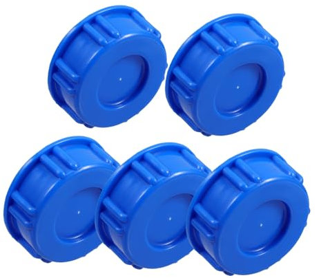 OKUMEYR 5 Pcs Blue Plastic Bucket Covers for 20-25l Storage Barrels with Seal Gasket, Reusable Waterproof Ibc Drum Caps for Rainwater Collection and Outdoor Water Storage
