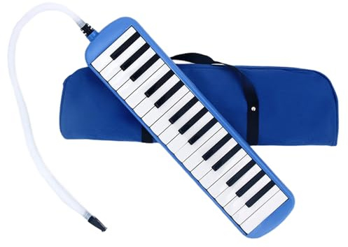 Melodica Blasinstrument mit 32 Tasten, langer Röhre und Tragetasche, Air Piano Keyboard für Musikunterricht, Outdoor-Auftritte