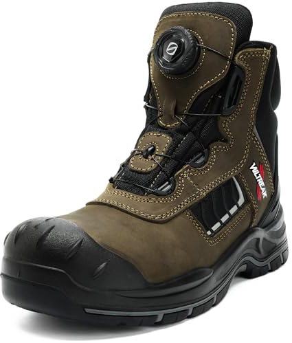 VULTREAK Chaussures de Sécurité Hommes, Montante Bottines de Sécurité, Antidérapant Bottines de Travail Embout Acier 37-47 EU