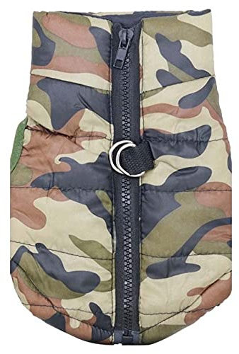 Prettiee Warme Hundekleidung, Hundemantel, Jacke, wasserdichte Hundebekleidung für kleine Hunde, Kostüm, Camouflage, Haustiere, Weste (1 XS)