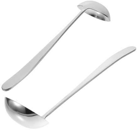 Holibanna 2piezas Cucharones Inoxidable Cucharón Sopero Cuchara Para Olla Caliente Cucharas De Cocina Mango