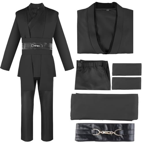 Kitimi Costume da Je-d Adulti, Tunica da Uomo, Cavaliere Veste con Cappuccio Mantello, Halloween Carnevale Vestito Cosplay