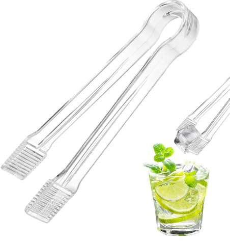 ETUCYNG Food Tongs - Pince de service à salade - Pince transparente antidérapante polyvalente pour salades, collations, buffet, entrées, desserts, gâteaux, décoration de amuse-bouches, cuisine