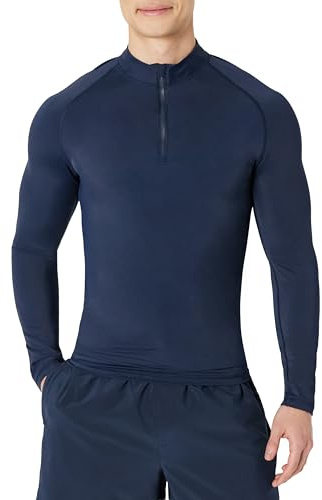 Amazon Essentials Men's Long-Sleeve Quarter Zip Rash Vest