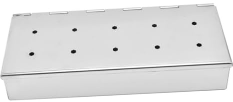 GARIOUANS Edelstahl-bbq-räucherbox Mit Löchern Für Holzchips Geeignet Für Gas Und Smokergrills Sowie Backöfen Perfektes Grill-zubehör Für Outdoor-partys