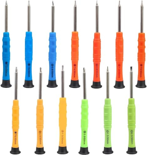 13Pcs Magnetic Mini Screwdriver Set, Precision Repair Tool Kit with Phillips/Slotted/Star Heads for Eyeglasses, Watches, Phone, Electronics & Jewelry