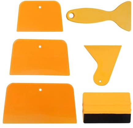 6PCS Flexible Body Filler Spreaders Car Maintenance Tools Kit Plastic Scrapers for Filler, Putties and Caulking Agents