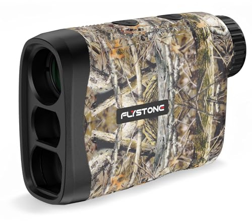 Flystone Hunting Range Finder，1000/1300 Yards Laser Rangefinder for Hunting/Golfing,6X Magnification, Flag-Lock Vibration,Continuous Scan
