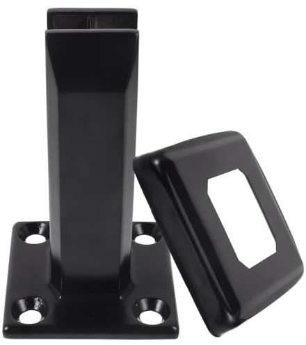 SHINEOFI Clips de Retenue en Verre en Acier Inoxydable Noir Pince Facile à Installer et Force de Serrage Modérée pour Fixation de Garde-corps D'escaliers