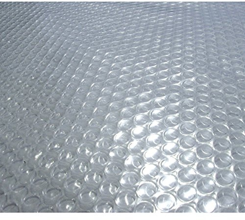 Blue Wave 24-ft Round Solar Blanket – 12 Mil Pool Cover with Thermal Bubbles to Retain Heat & Reduce Evaporation – Fade-Resistant Solar Cover for Above Ground Pools – Clear