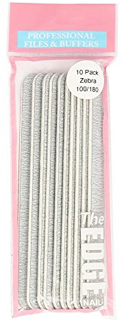 The Edge Zebra 100/180 Grit Nail File (10 Pack)