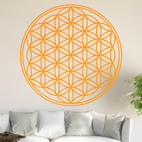 Kiwistar - Kiwistar - Wandtattoo Wohnzimmer Blume des Lebens - Wandaufkleber Wall Sticker - Dekoration, Küche, Bad, Schlafzimmer, Badezimmer