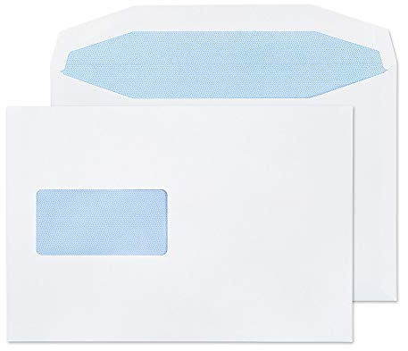 Blake Purely Everyday 4408 Kuvertierhüllen Briefumschläge Naßklebung Mit Fenster Weiß C5+ 162 x 235 mm - 90g/m² | 500 Stück