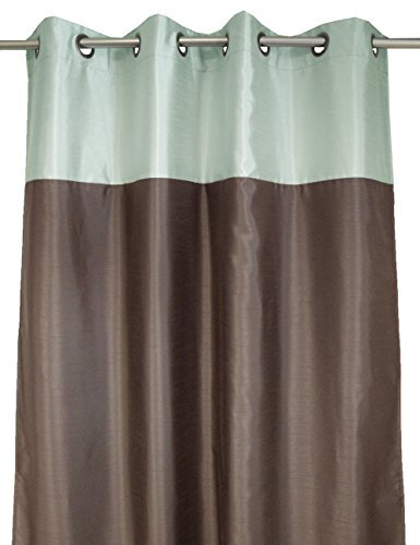 sans Ohne ca00161 – 728 Kare Vorhang wendbar Bicolor mit Riemchen Polyester aubergine/Fuchsia 140 x 260 cm