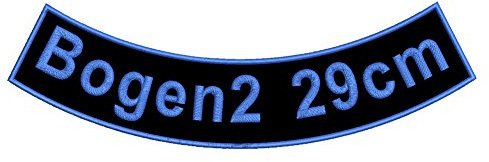 Wolfszeit Wunschtextaufnäher unterer Bogen B2 - viele Größen (29x9) - personalisiert