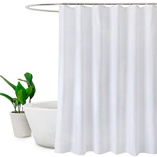 EurCross Extra Long Shower Curtains 180 x 210cm drop/72x 84,Mildew Resistant Bathroom Curtain Shower Water Repellant,White