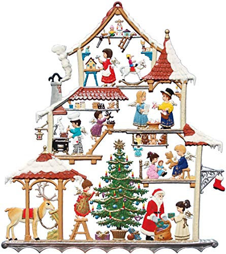 Wilhelm Schweizer Zinnfigur Weihnachtshaus Fensterbild