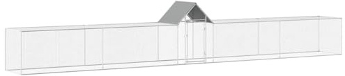 vidaXL Hühnerstall 9x1x1,5 m Verzinkter Stahl